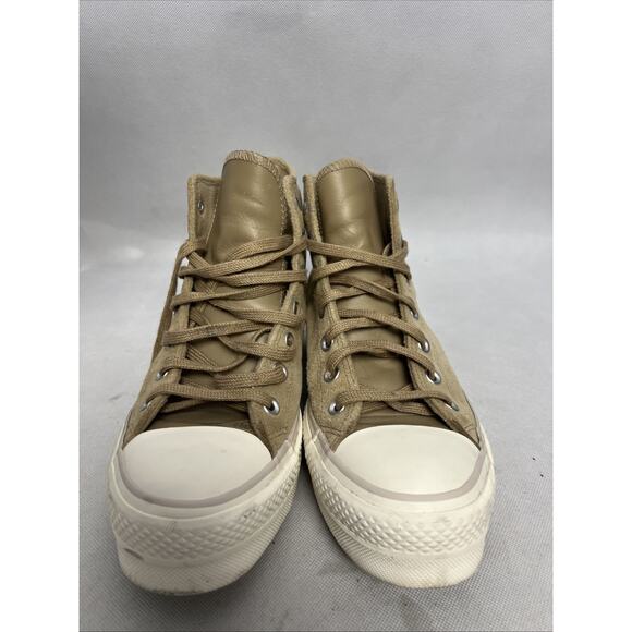 Converse Chuck Taylor All Star Lift Shoes Womens Size 9 Tan Suede Platform - Picture 7 of 13